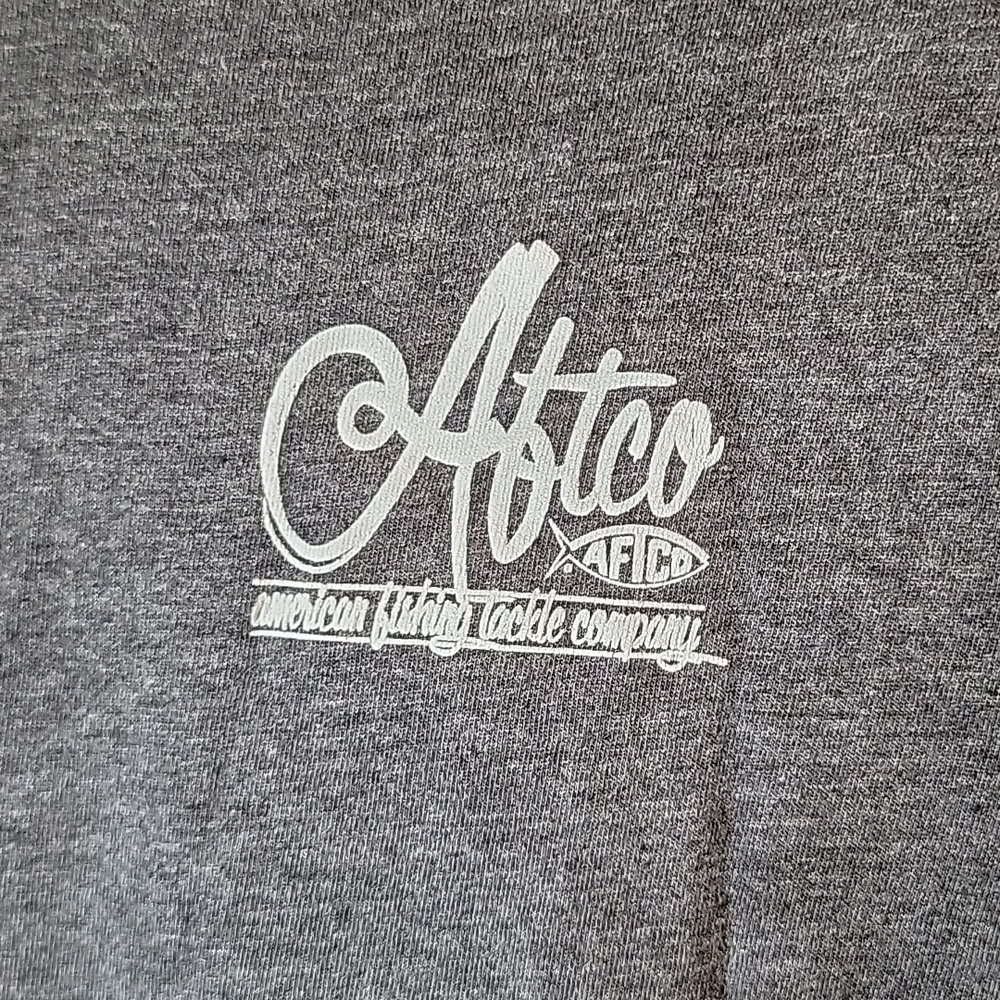 AFTCO Men's Charcoal Tee Size Small - Picture 3 of 4